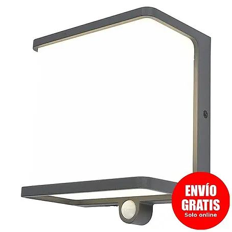 Lutec Doblo Aplique solar para exterior Flat