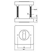 Intersteel Toiletdeurgarnituur (Zwart, Vierkant) | BAUHAUS