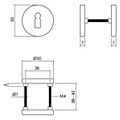 Intersteel Toiletdeurgarnituur (Aluminium, Zwart) | BAUHAUS