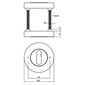 Intersteel Toiletdeurgarnituur (Zwart, Rond) | BAUHAUS