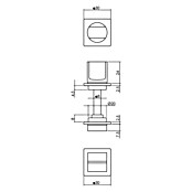 Intersteel Toiletdeurgarnituur (Vierkant, Roestvrij staal, Zwart) | BAUHAUS