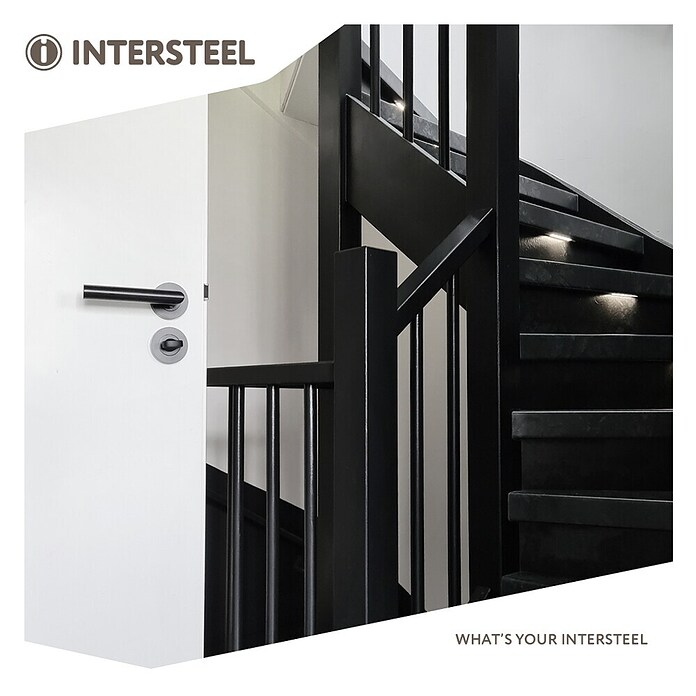 Intersteel Toiletdeurgarnituur (Rond, Zwart) | BAUHAUS