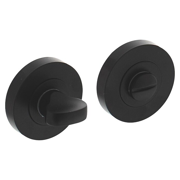 Intersteel Toiletdeurgarnituur (Rond, Zwart) | BAUHAUS