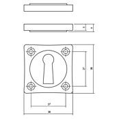 Intersteel Toiletdeurgarnituur (Messing, Nikkel mat) | BAUHAUS