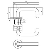 Intersteel Deurklink (Roestvrij staal, U-vorm) | BAUHAUS