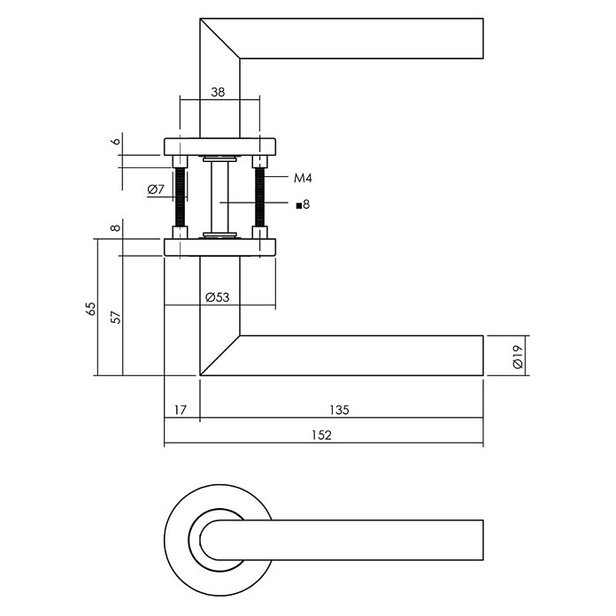 Intersteel Deurklink Jura (Roestvrij staal, Rozetvorm: Rond) | BAUHAUS