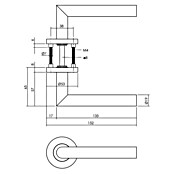 Intersteel Deurklink Jura (Roestvrij staal, Rozetvorm: Rond) | BAUHAUS
