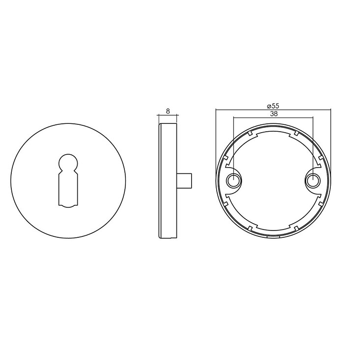 Intersteel Toiletdeurgarnituur (Roestvrij staal) | BAUHAUS