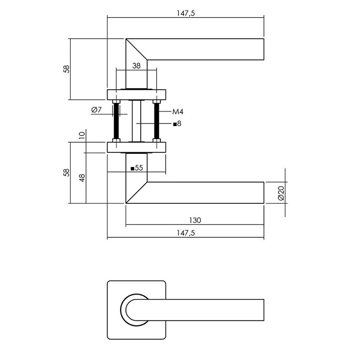 Intersteel Deurklink Bastian (Zwart) | BAUHAUS