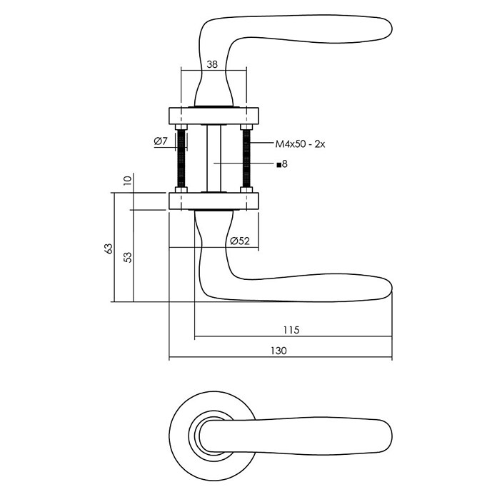 Intersteel Deurklink Bjorn (Zwart) | BAUHAUS