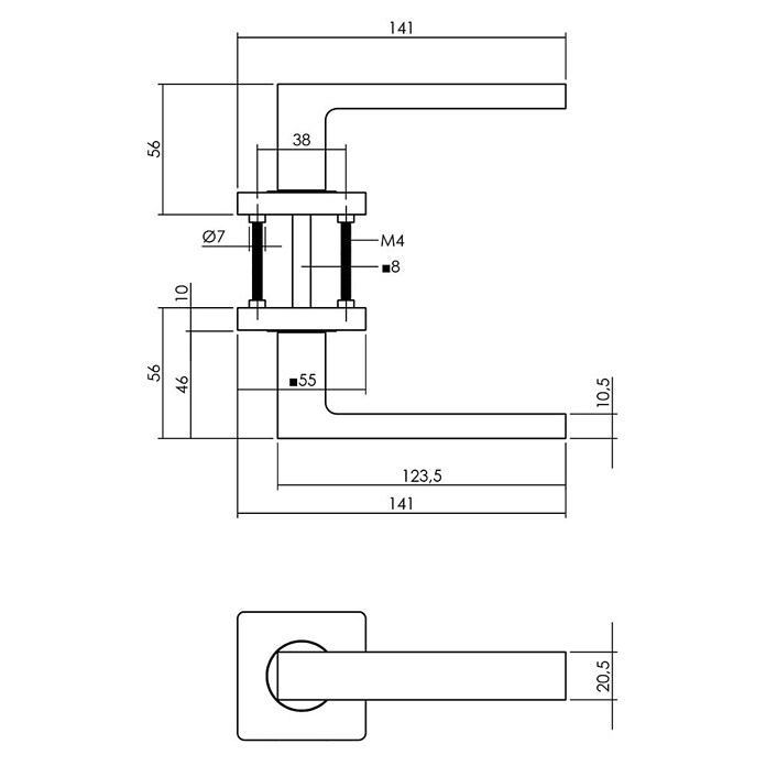 Intersteel Deurklink Hera (Zwart) | BAUHAUS