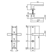 Intersteel Deurklink Hera (WC 63/8, Zwart) | BAUHAUS