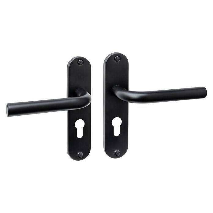 Intersteel Deurklink Luzern Basic (Roestvrij staal, Zwart, Profielcilindergat) | BAUHAUS