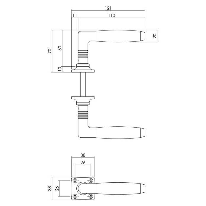 Intersteel Deurklink Ton Basic (Nikkel, Glanzend) | BAUHAUS