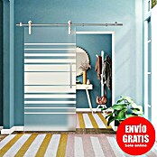 Puerta corredera de vidrio Naoko (85 x 210 cm, Vidrio templado, Herraje visto tubular) | BAUHAUS