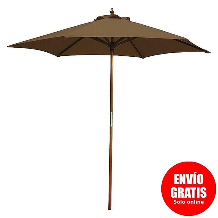 Sunfun Parasol para jardín Lian  (Taupe, Diámetro: 300 cm)