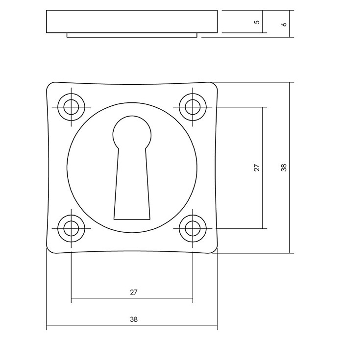Intersteel Toiletdeurgarnituur Basic (Messing, Nikkel) | BAUHAUS