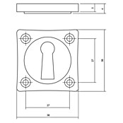 Intersteel Toiletdeurgarnituur Basic (Messing, Nikkel) | BAUHAUS
