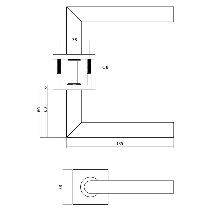 Intersteel Deurklink Q04 (Roestvrij staal, Antraciet) | BAUHAUS
