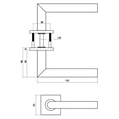 Intersteel Deurklink Q04 (Roestvrij staal, Antraciet) | BAUHAUS
