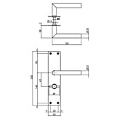 Intersteel Deurklink Jura (Roestvrij staal, WC 63/8) | BAUHAUS