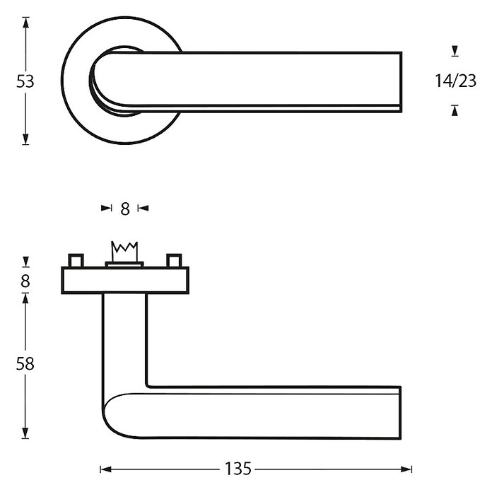 Intersteel Deurklink (Roestvrij staal, Rozetvorm: Rond) | BAUHAUS