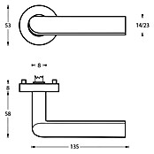 Intersteel Deurklink (Roestvrij staal, Rozetvorm: Rond) | BAUHAUS