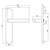 Intersteel Deurklink Jura (Roestvrij staal, Blind) | BAUHAUS