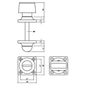 Intersteel Toiletdeurgarnituur Basic (Messing, Nikkel, Mat) | BAUHAUS