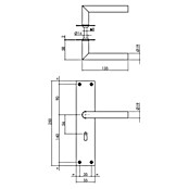 Intersteel Deurklink Jura (Roestvrij staal, Sleutelgat) | BAUHAUS