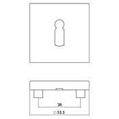 Intersteel Toiletdeurgarnituur (Roestvrij staal, RVS) | BAUHAUS