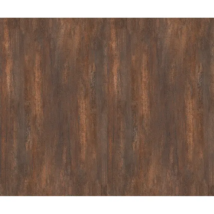 SanDesign Alu-Verbundplatte - 150 x 250 cm, Rost - Cortenstahl-Effekt-Oberfläche in Rotbraun mit dunkler, verwitterter Textur.