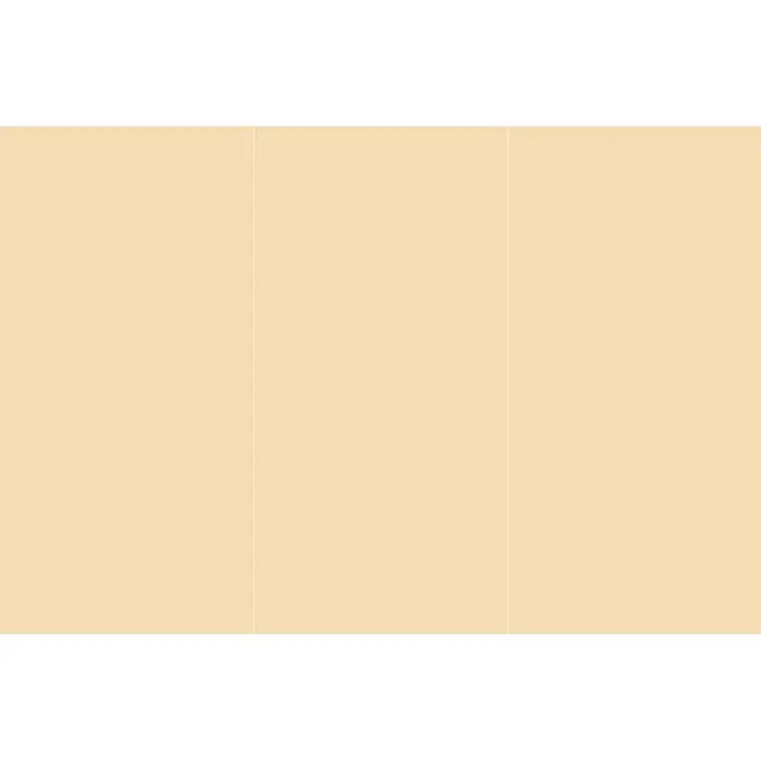 SanDesign Alu-Verbundplatte - 125 x 250 cm, Wheat Yellow - Hell pfirsichfarbene Oberfläche mit zwei subtilen vertikalen Trennlinien.