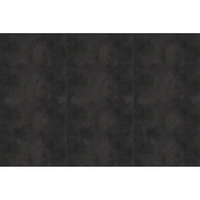 SanDesign Alu-Verbundplatte - 125 x 250 cm, Schiefer - Dunkelgraue, texturierte Stein- oder Schieferfliese mit subtilen natürlichen Variationen und leichten vertikalen Fugen.