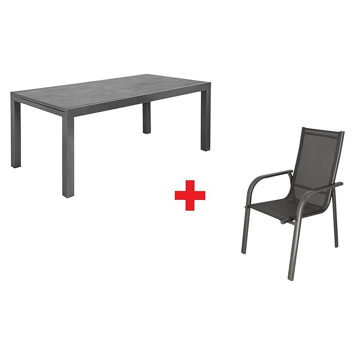 Set vrtnog namještaja Maja  (7 -dij., Antracit) | BAUHAUS
