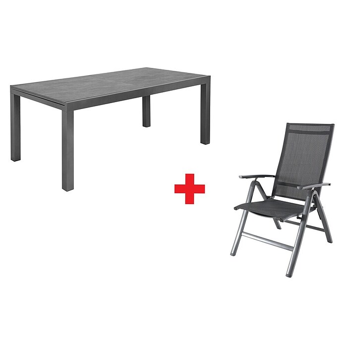 Set vrtnog namještaja Maja  (7 -dij., Antracit) | BAUHAUS