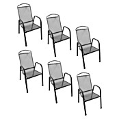 Set vrtnih stolica  (6 Kom., Mogu se slagati jedni na druge, Tamno siva) | BAUHAUS