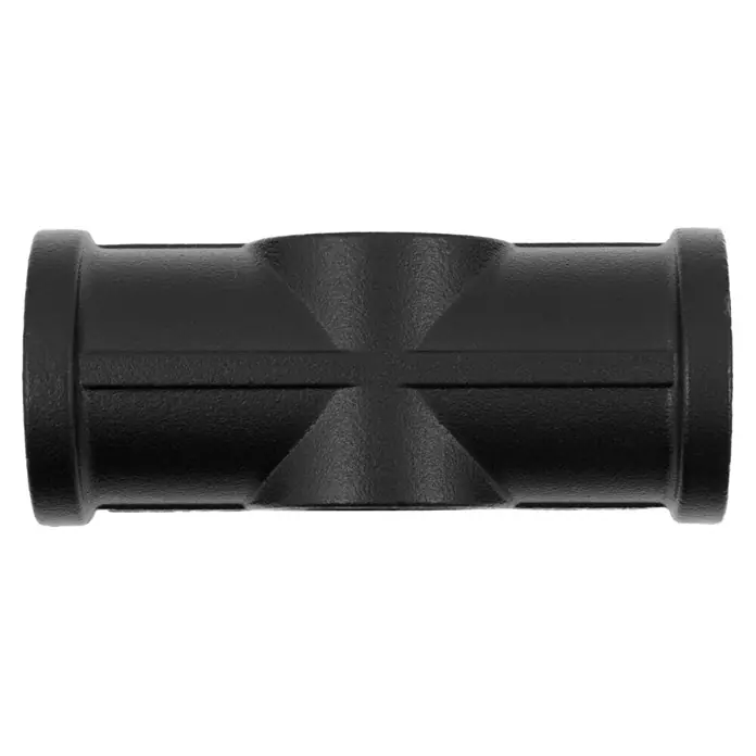 Walteco Rusticline Rohrverlängerungsstück RT-73, 4-WEGE-KREUZSTK 3/4" - Aluminium - Schwarzes T-Stück zum Verbinden von drei Rohren.