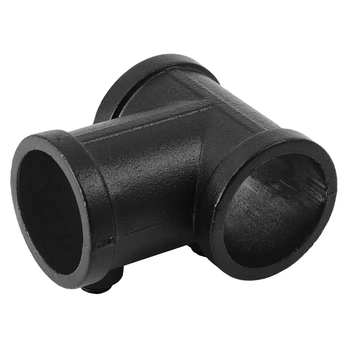 Walteco Rusticline T-Stück RT-70, 3/4" - Durchmesser: 25 mm, Aluminium - Schwarzes T-förmiges Rohrverbindungsstück aus Gusseisen.