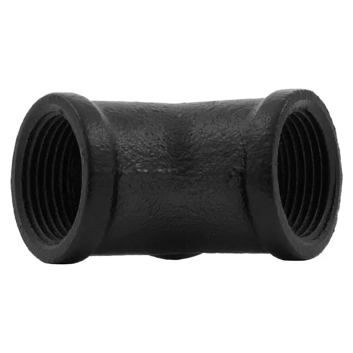 Walteco Rusticline Y-Stück RT-67, 3/4" - Metall, Schwarz - Schwarze Gewinderohrmuffe mit Innengewinde an beiden Enden.