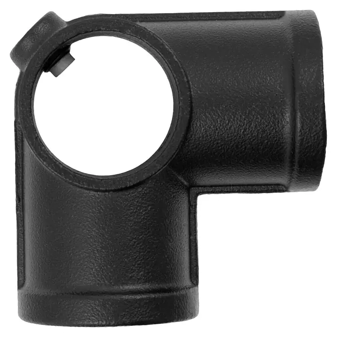 Walteco Rusticline T-Y-Stück RT-71, 4-WEGE 3/4" - Aluminium, Schwarz - Schwarzer, texturierter T-Rohrverbinder mit einer zusätzlichen abgewinkelten Öffnung.