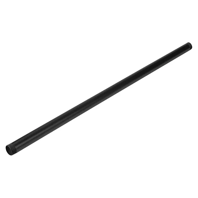 Walteco Rusticline Rohr RT-63, 3/4", 800mm - Länge: 800 mm, Stahl, Schwarz - Schwarzes zylindrisches Verlängerungsrohr mit Gewindeende.