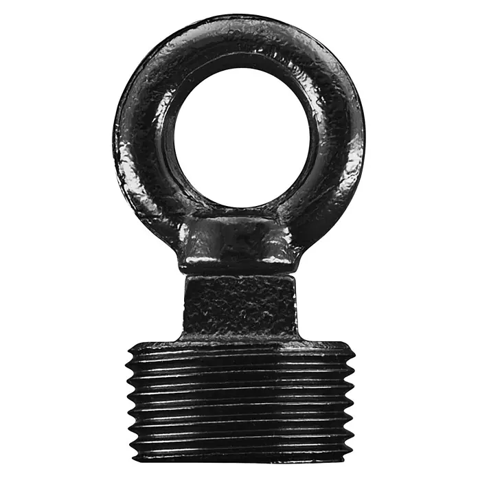 Walteco Rusticline Ringschraube RT-78, 3/4" - Stahl, 2 -tlg. - Robustes schwarzes Metall-Ringschraube mit Gewindebasis zum sicheren Befestigen und Heben.