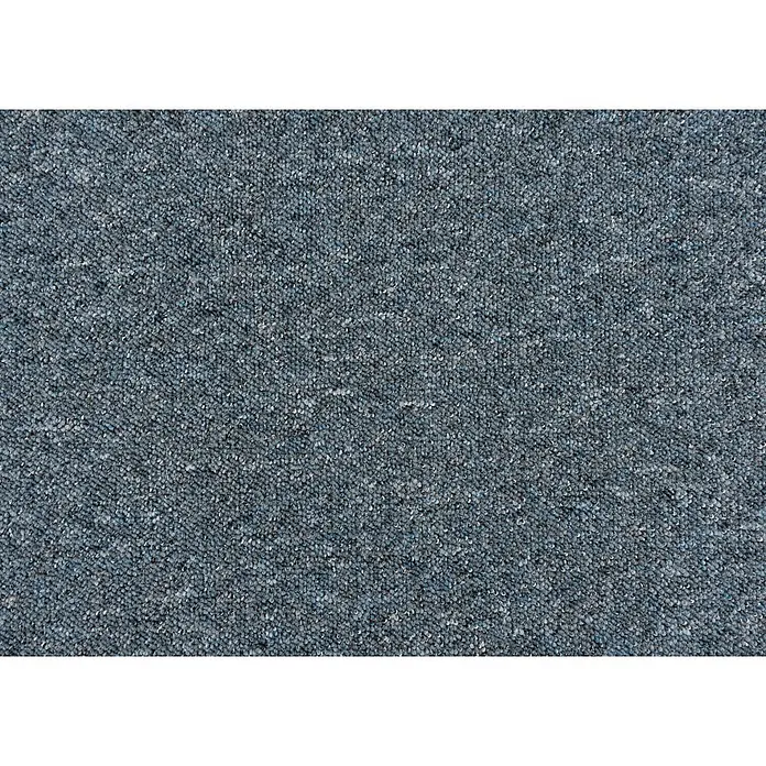 Bricoflor Teppichboden Meterware Muster, Schlinge gemustert, blau grau - Breite: 400 cm, Schlinge, 100 % Polypropylen (PP), blau grau - Blaugrauer melierter Teppich mit Textur im Detail.