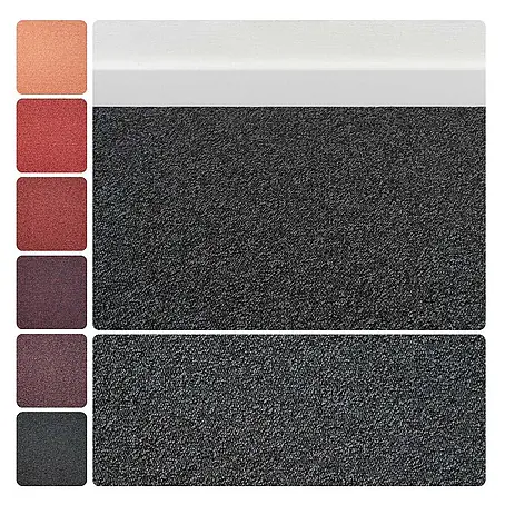 Bricoflor  Teppichboden Meterware Schlinge meliert, anthrazit schwarz, 450 x 500 cm