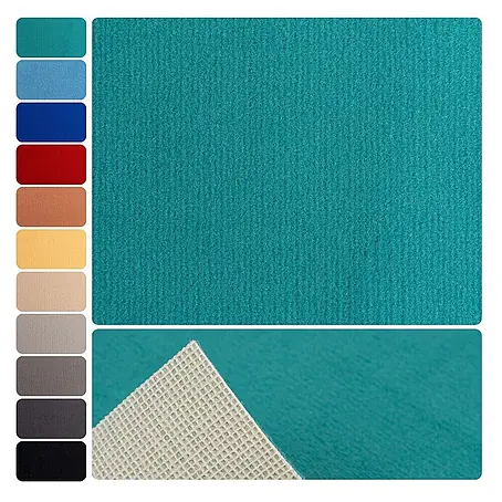 Bricoflor  Teppichboden Meterware Velours uni, türkis grün, 800 x 400 cm