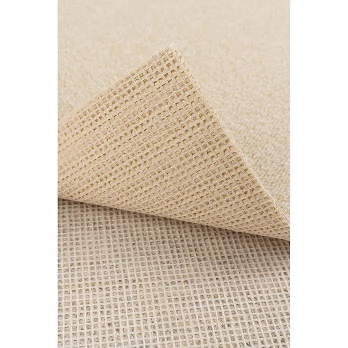 Bricoflor Teppichboden Meterware 3,5x4m, Schlinge meliert, hell-beige - Schlinge, 100 % Polyamid (PA), hell-beige - Beige Antirutschmatte für Teppiche mit Gitterstruktur, gefaltet. Bietet Halt und verhindert Verrutschen.