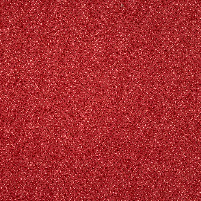 Bricoflor Teppichboden Meterware 5,5x4m, Velours gemustert, rot - Velours, 100 % Polyamid (PA), rot - Strukturierter roter Stoff mit subtilen dunklen und hellen Sprenkeln, der ein meliertes Aussehen erzeugt.