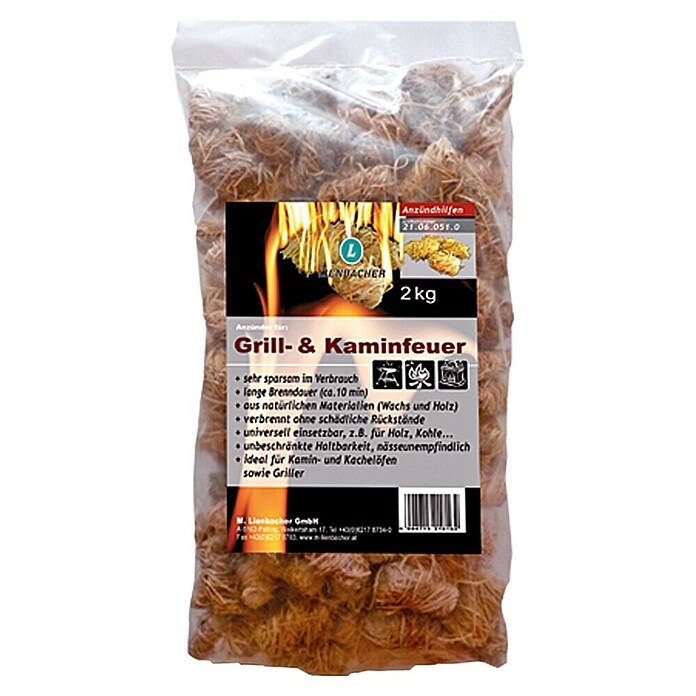 Natuurlijk aanmaakmateriaal (2 kg, Was)