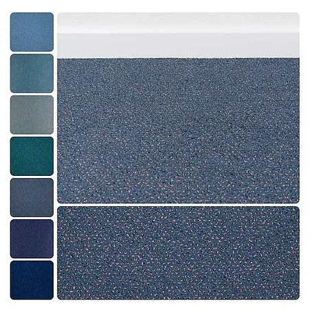 Bricoflor  Teppichboden Meterware Velours gemustert, dunkel-blau grau, 550 x 400 cm